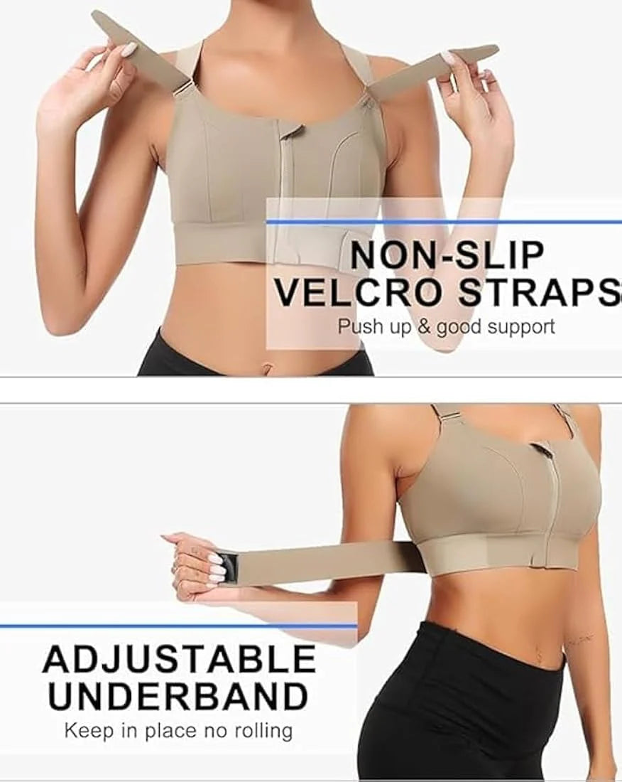 BLS High Impact Sports Bra with Adjustable Waist and Shoulder Band