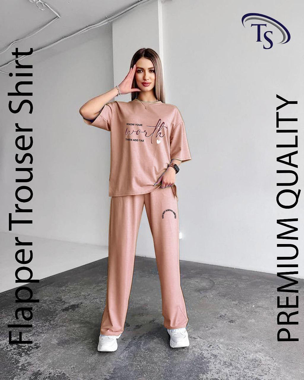 BLS Casual Loose Fit Summer PJ Loungewear pink