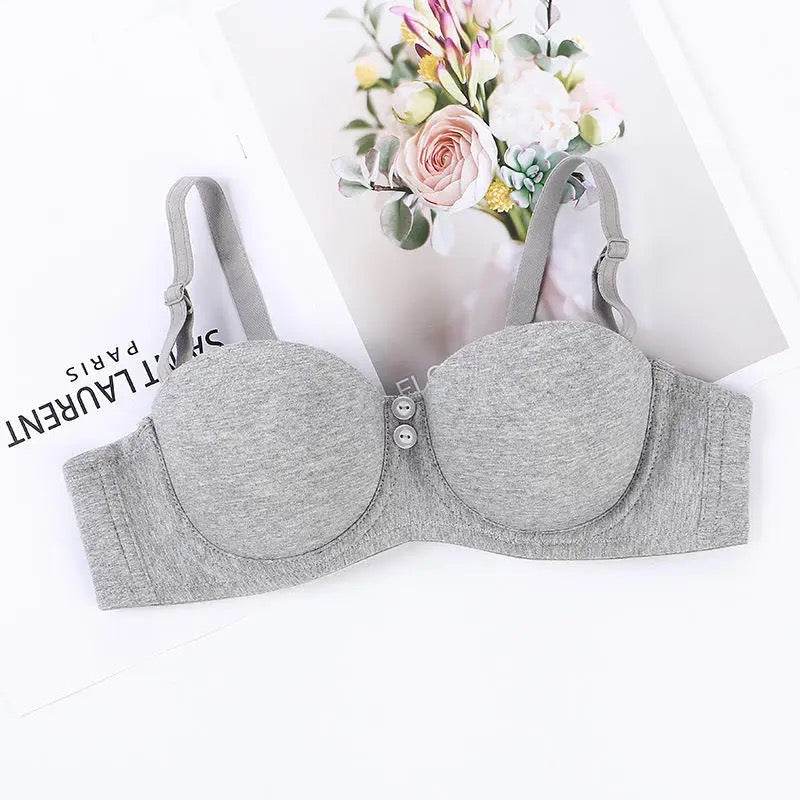 Button T-Shirt Demi Cup Bra