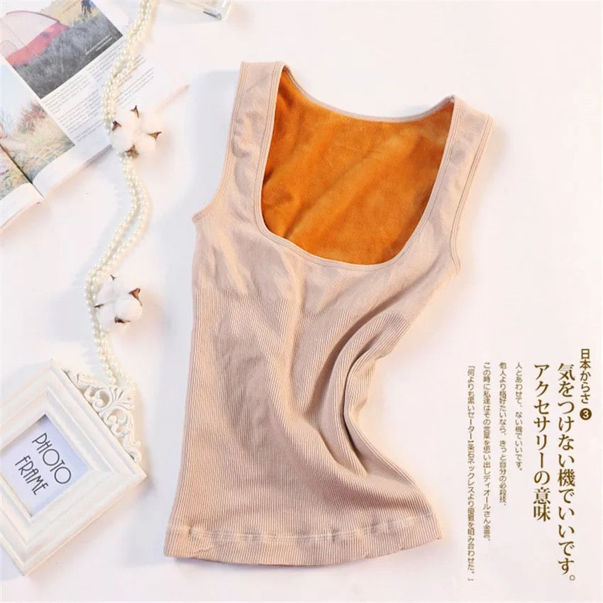 Deep Neck Thermal Warmer Top for Women