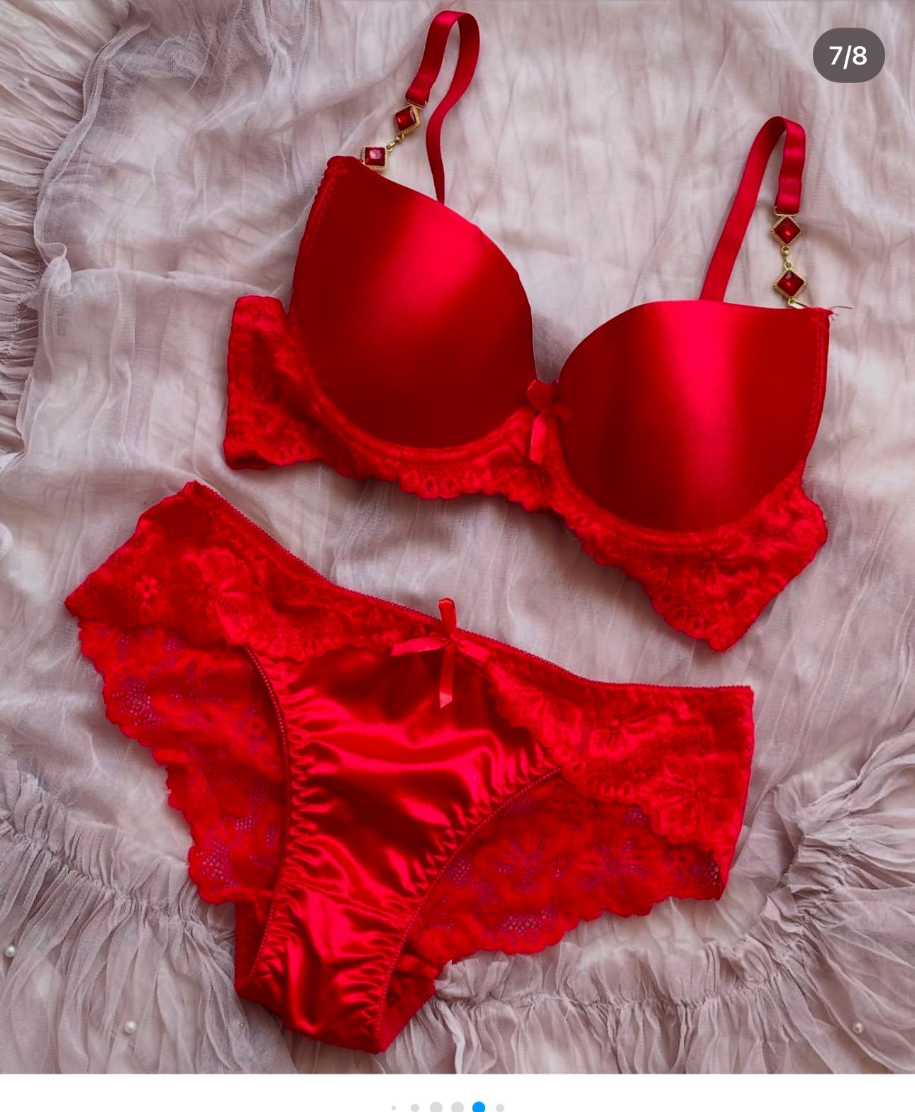 Basic Silk Shine Diamond Bra Underwear Set