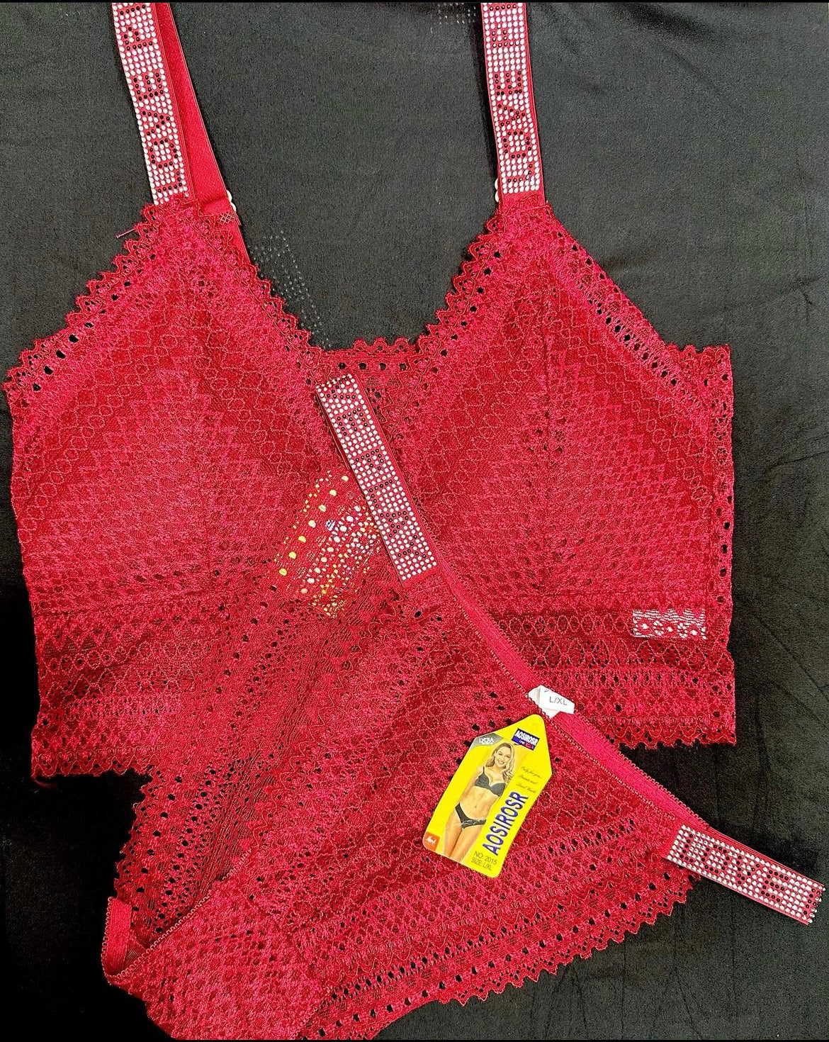 Victoria Secret Mesh Bralette Bra Panty Set