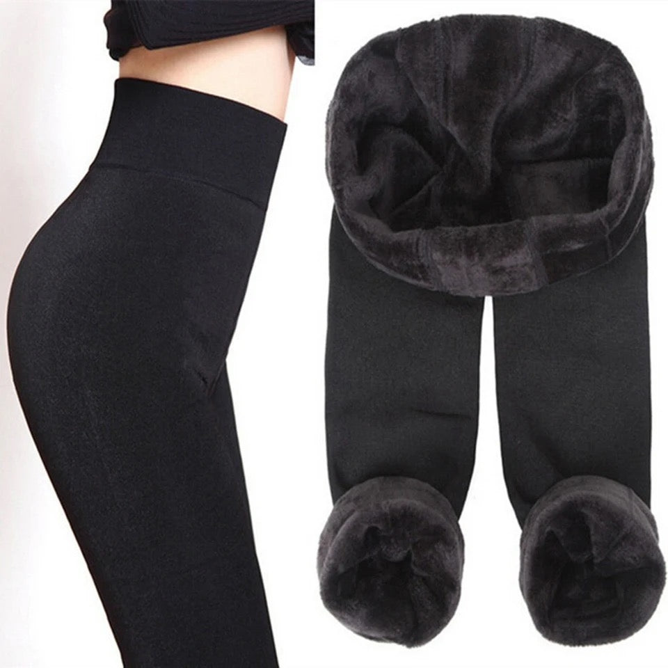 Womens Winter Warm Fleece Lined Leggings Thick Cashmere Thermal Stretchy  Pants | eBay