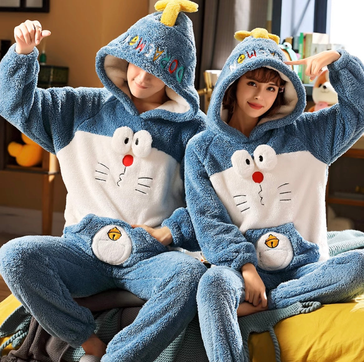 Basic Doreamon Couple Night Suit