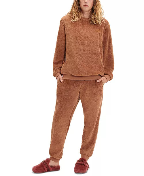 Basic Camel Furry Coord Set Loungewear