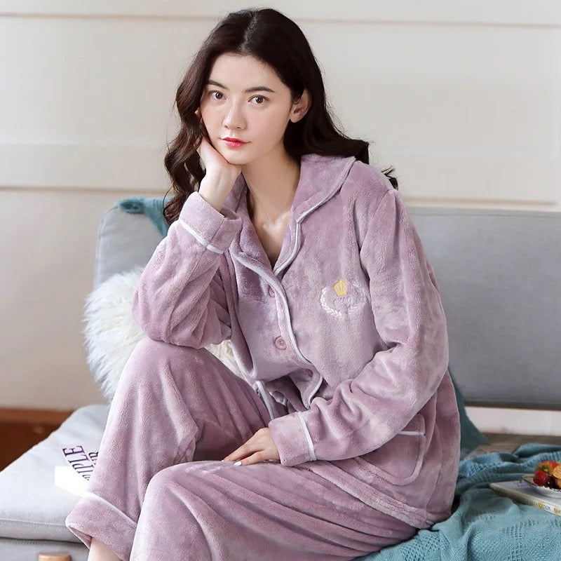 Fleece night discount suit for ladies