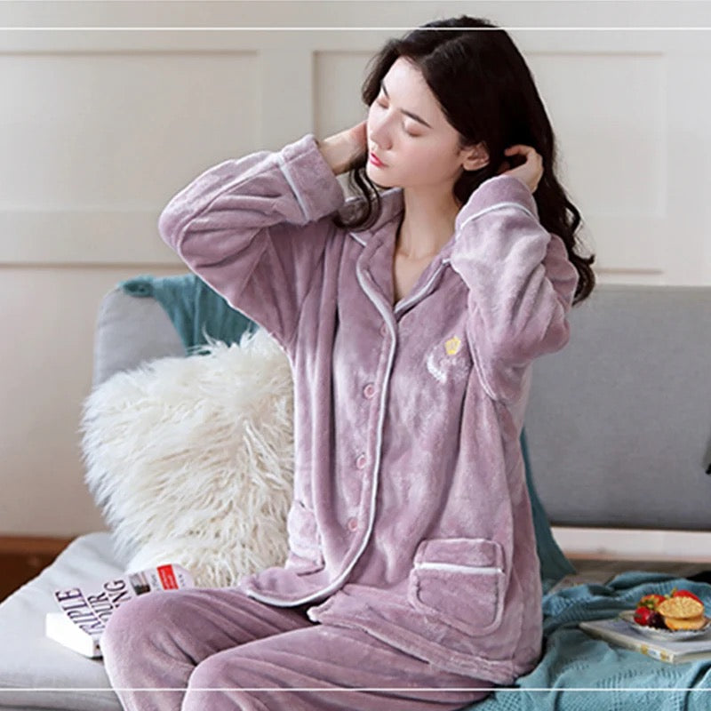 Fleece night suits for ladies hot sale