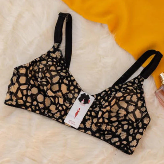 Cotton Daily Wear Bra Leopard Non Padded