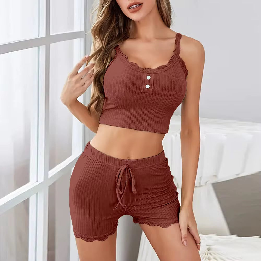 Basic Daily Wear Camisole Shorts Lingerie