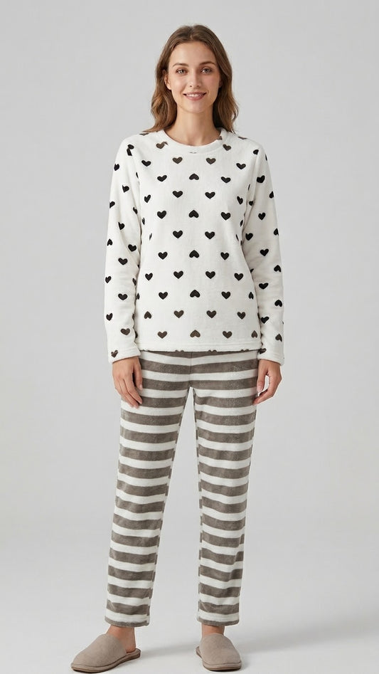 BLS Fleece Winter Night Suit for Women