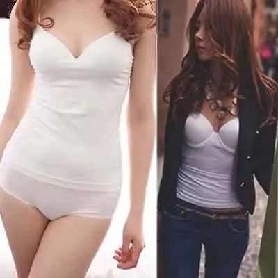 BLS Built-In Bra Slip Camisole: Padded Everyday Camisole