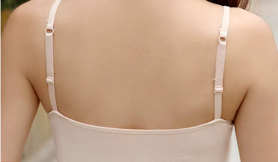 BLS Built-In Bra Slip Camisole: Padded Everyday Camisole