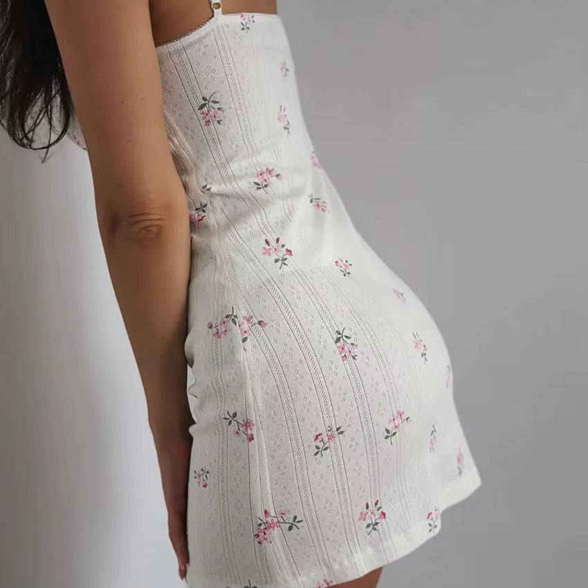 BLS Floral Pointelle Lingerie Nighty Dress