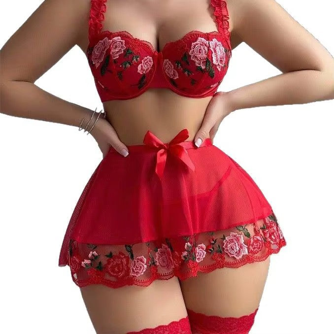 BLS Red Rose Lingerie Nighty Set