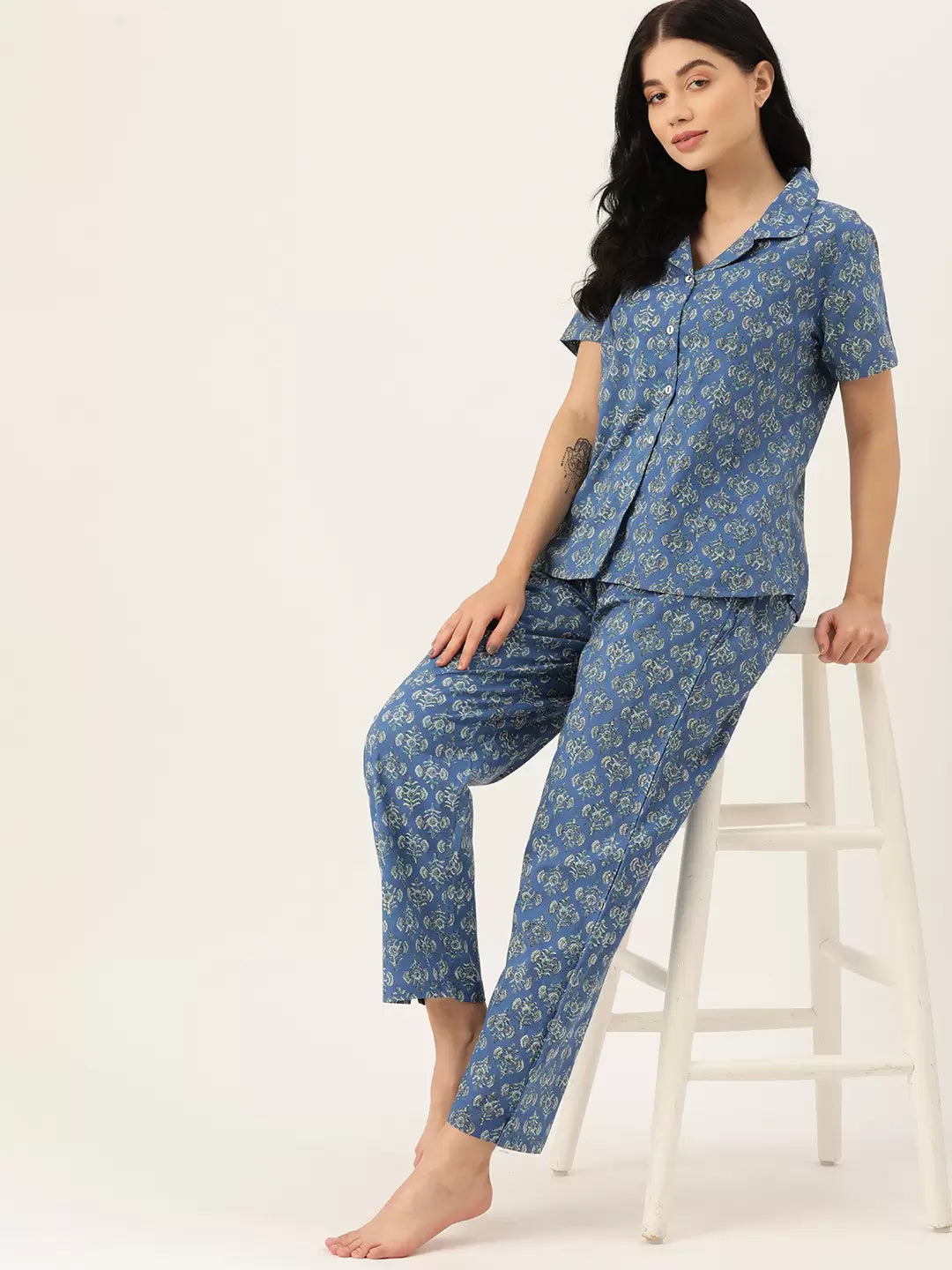 BLS Lawn Night Suit Fresh Floral Nights side