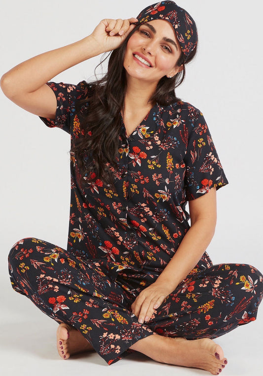 BLS Floral Summer Lawn Night Suit