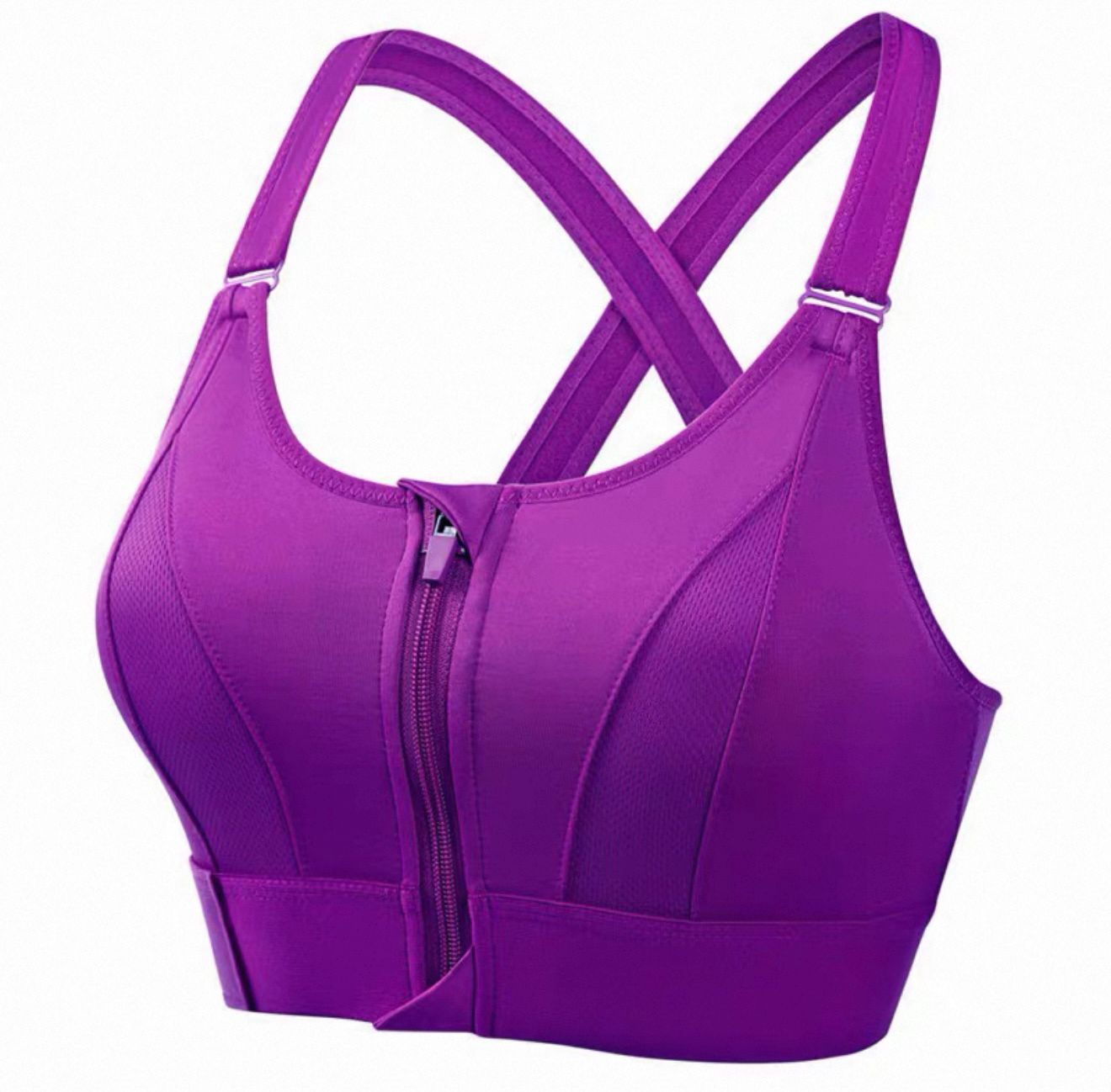 BLS Zero Bounce Anti-Move Front-Zip Sports Bra
