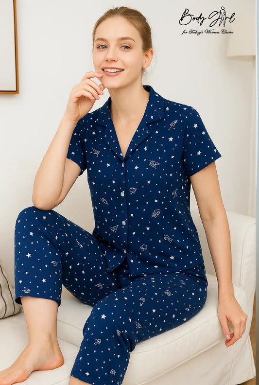 BLS Summer Lawn Night Suit