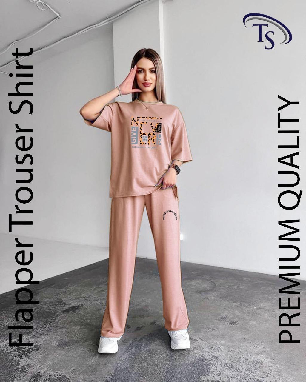 BLS Casual Loose Fit Summer PJ Loungewear nude