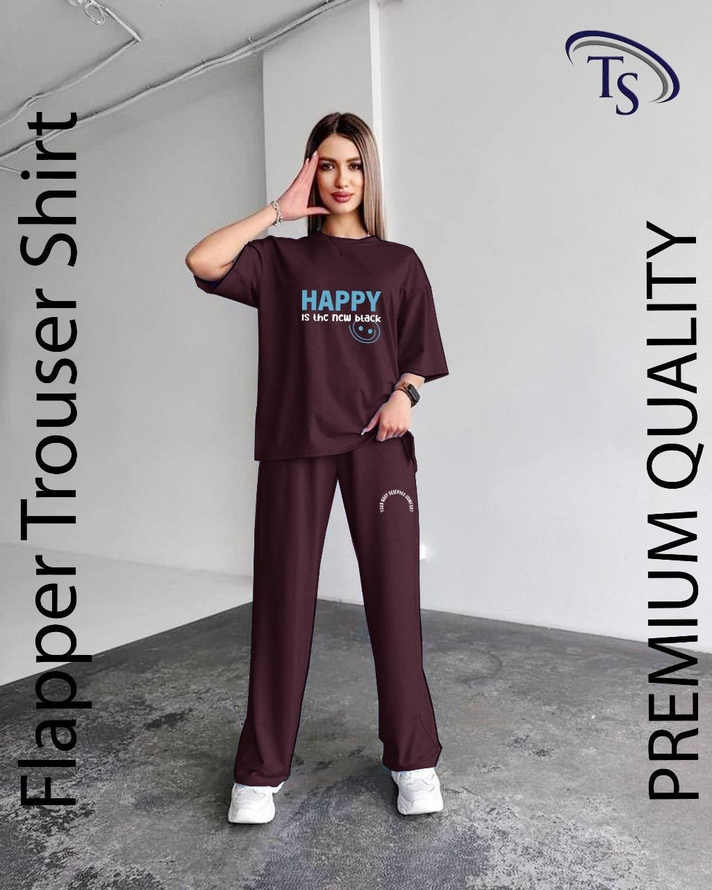 BLS Casual Loose Fit Summer PJ Loungewear brown
