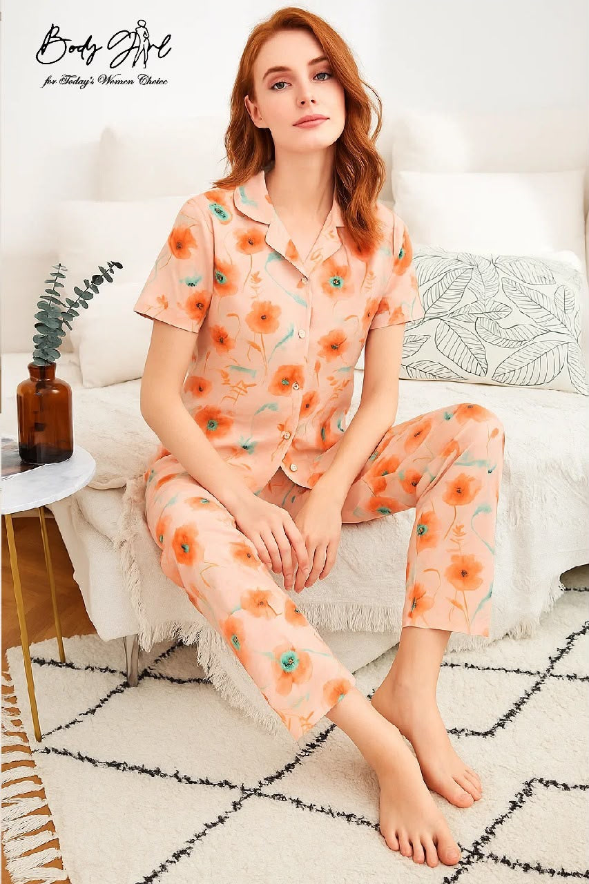 BLS Pastel Summer Lawn Night Suit