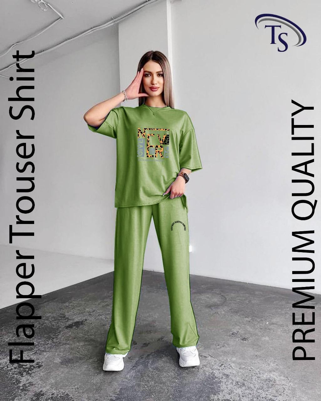 BLS Casual Loose Fit Summer PJ Loungewear green
